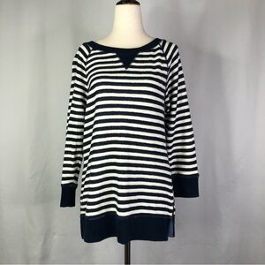 Lauren Ralph Lauren sweatshirt sailor stripe inside out french terry S